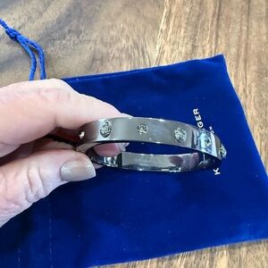 Kurt Geiger Black Hinged Bangle Bracelet